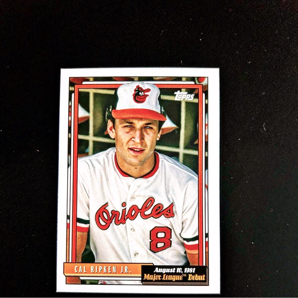 Cal Ripken Jr. Topps 2022 Re-Print Major League Debut Card